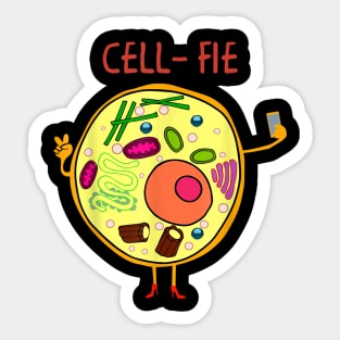 Selfie Cell Fie Shirt Funny Science Teacher Gifts Sticker